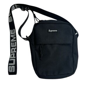 Supreme Cordura Black Crossbody Bag Unisex SS18
